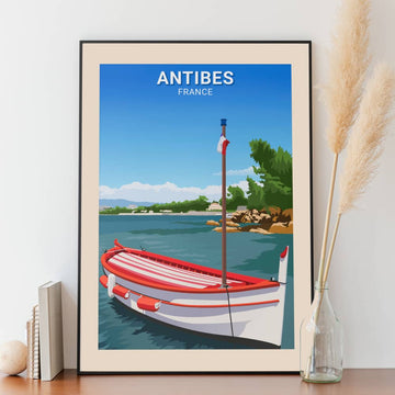 Affiche Antibes - Bateau pointu - Posteroo.com (1)