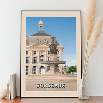 Affiche Bordeaux - Fontaine des Trois Grâces - Posteroo.com (2)