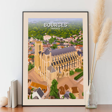 Affiche Bourges - Cathédrale Saint-Étienne - Posteroo.com (1)
