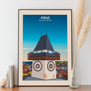 Affiche Graz - Clock Tower