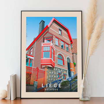 Affiche Liège - Montagne de Bueren