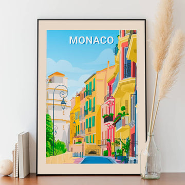 Affiche Monaco - Ruelles - Posteroo.com