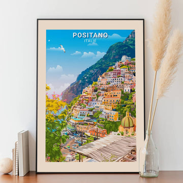 Affiche Positano - Côte Amalfitaine - Posteroo.com (1)