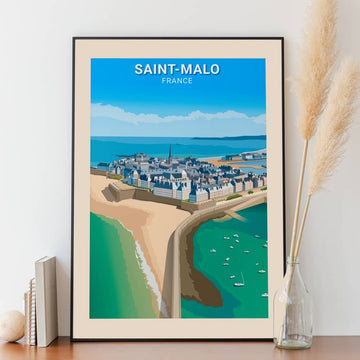Affiche Saint-Malo - Vue aérienne - Posteroo.com (1)