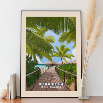 Affiche Bora Bora - Palmier