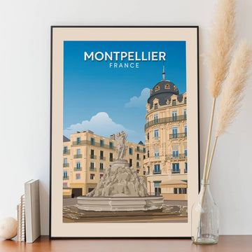 Affiche Montpellier - Place de la Comédie - Posteroo.com