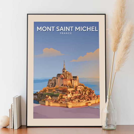 Affiche - Le Mont-Saint-Michel - Mer - Posteroo.com 