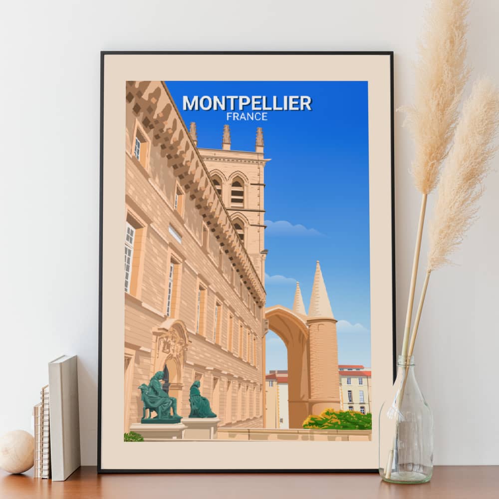 Affiche - Montpellier - Cathédrale Saint-Pierre - Posteroo.com  (2)