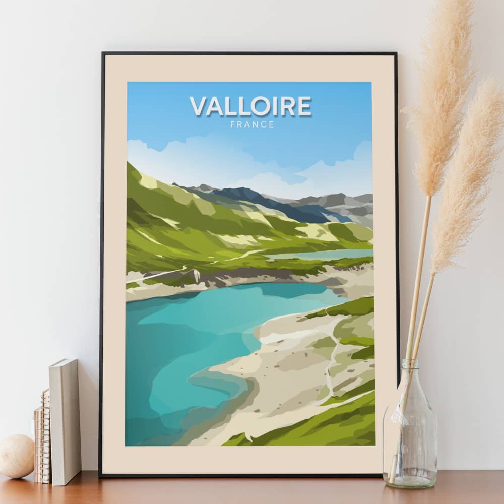 Affiche Valloire - Lac du Grand Ban - Posteroo.com