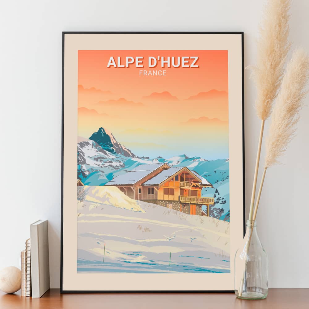 Affiche Alpe d'Huez - Chalet - Posteroo.com (1)