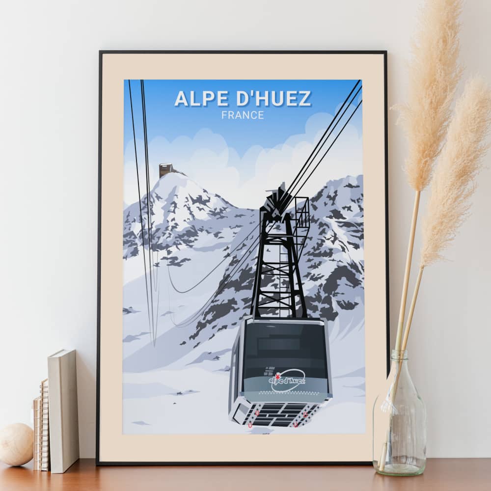 Affiche Alpe d'Huez - Le Pic Blanc - Posteroo.com (2)