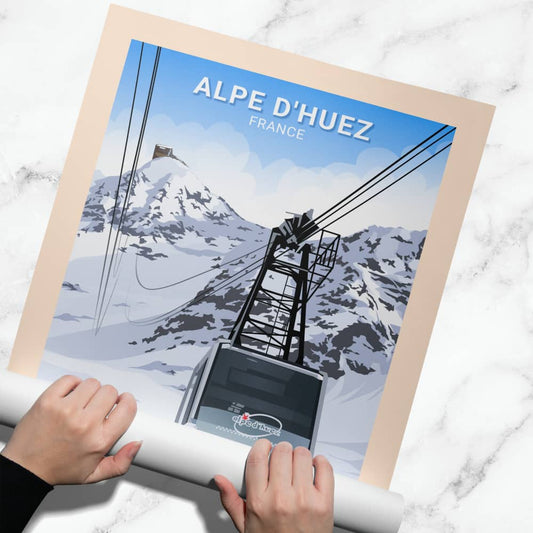 Affiche Alpe d'Huez - Le Pic Blanc - Posteroo.com (2)