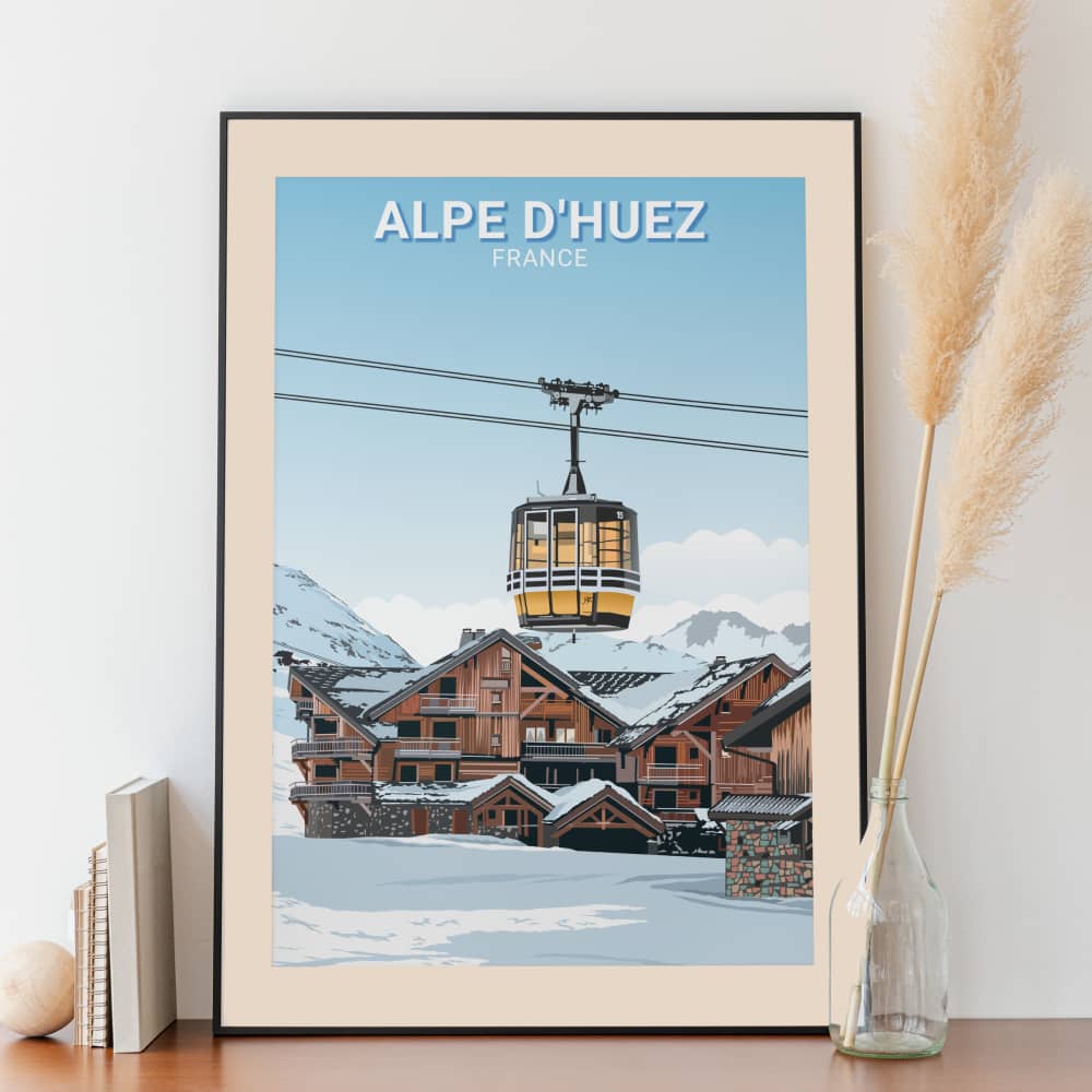 Affiche Alpe d'Huez - Télécabine - Posteroo.com (2)