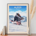 Affiche Alpes - Snowboard - Posteroo.com (1)