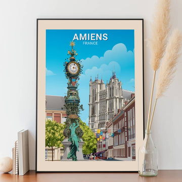 Affiche Amiens - Cathédrale Notre-Dame - Posteroo.com