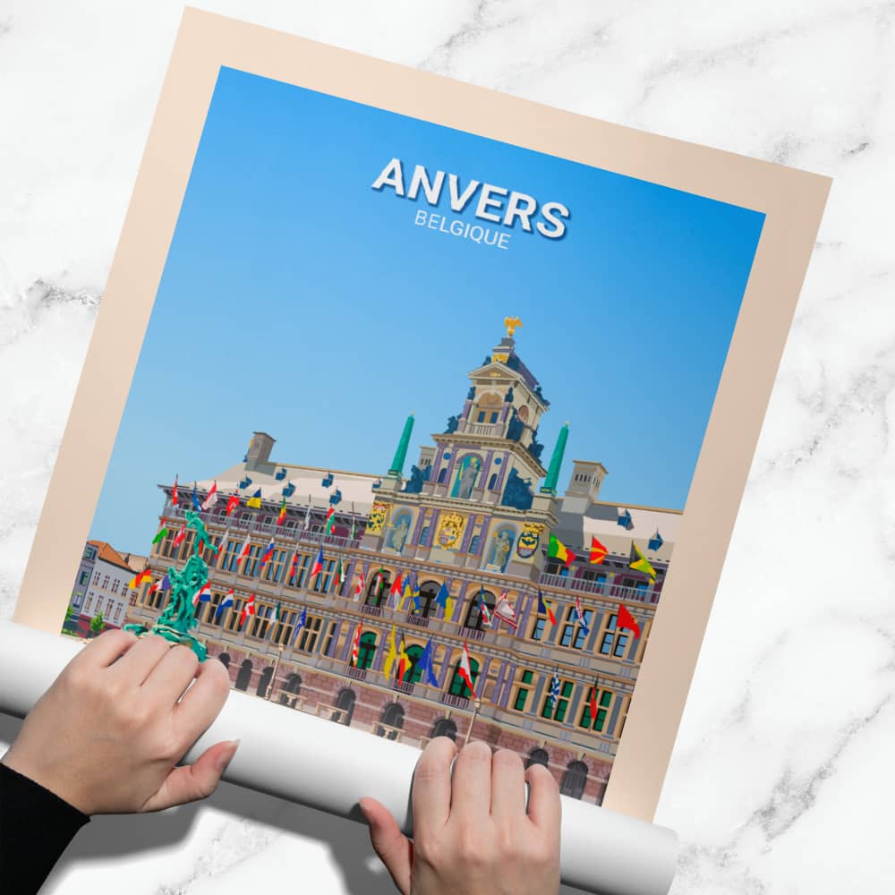 Affiche Anvers - Hôtel de ville - Posteroo.com (2)