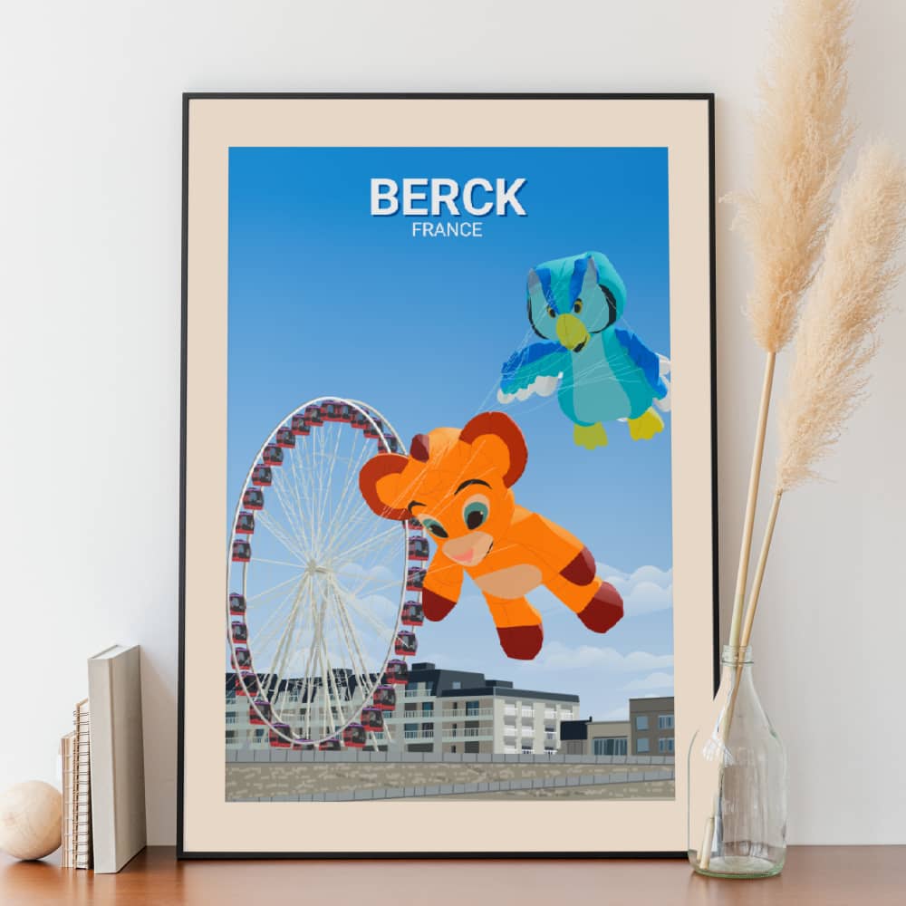 Affiche Berck - Cerf-volant - Posteroo.com  (1)