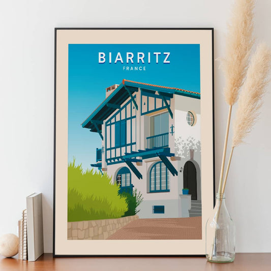 Affiche Biarritz - Maison traditionnelle - Posteroo.com  (3)