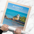 Affiche Biarritz - Plage Côte des Basques - Posteroo.com 