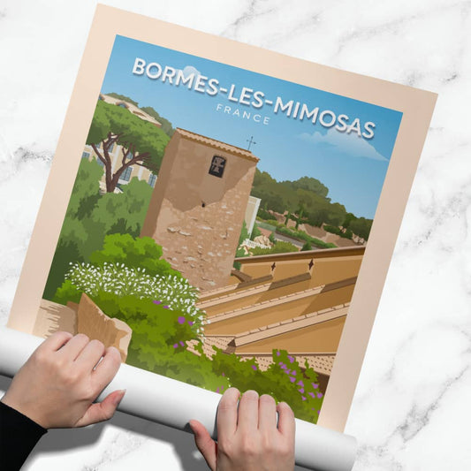 Affiche Bormes les Mimosas - Eglise - Posteroo.com (2)