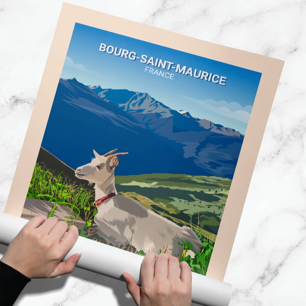 Affiche Bourg Saint Maurice - Posteroo.com