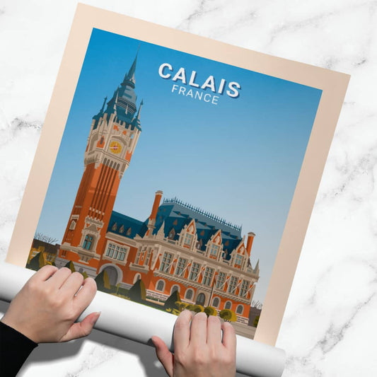 Affiche Calais - Beffroi - Posteroo.com