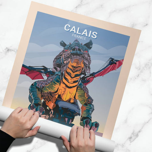 Affiche Calais - Dragon - Posteroo.com