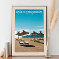 Affiche Canet en Roussillon - Plage - Posteroo.com (1)