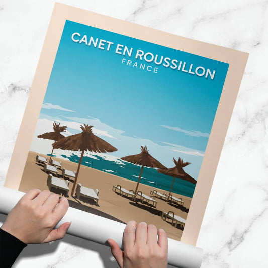 Affiche Canet en Roussillon - Plage - Posteroo.com (1)