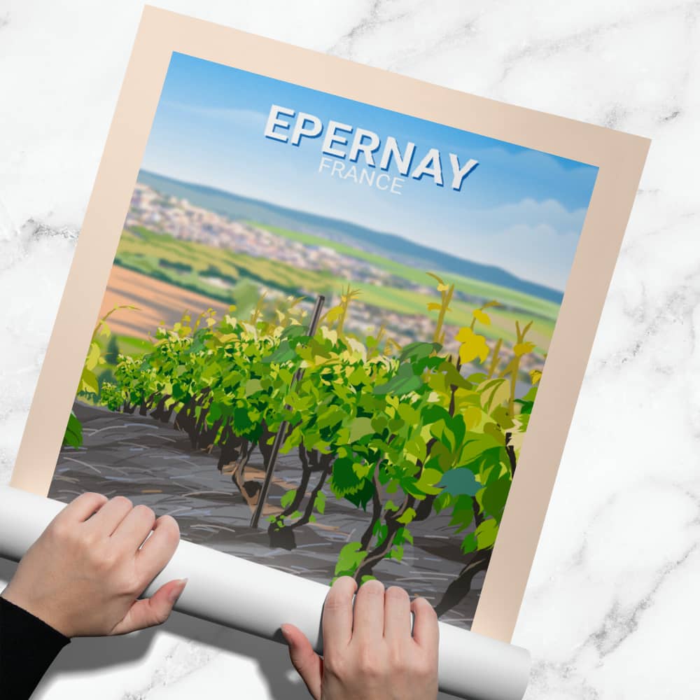 Affiche Epernay - Vignes - Posteroo.com (1)