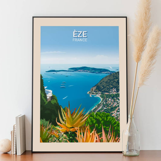 Affiche Eze - Panorama Jardin Exotique - Posteroo.com.jpg