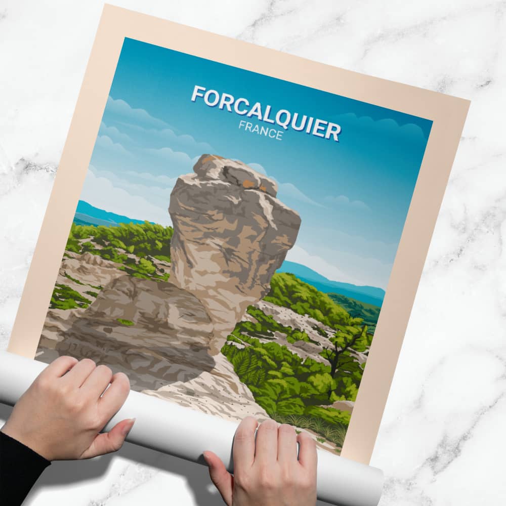 Affiche Forcalquier - Les Mourres - Posteroo.com (1)