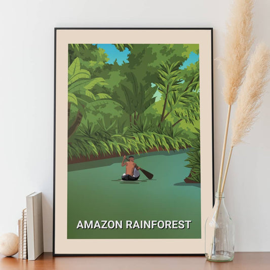 Affiche Forêt Amazonienne - Rivière - Posteroo.com(1)