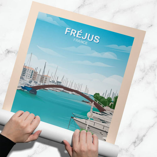 Affiche Fréjus - Passerelle - Posteroo.com