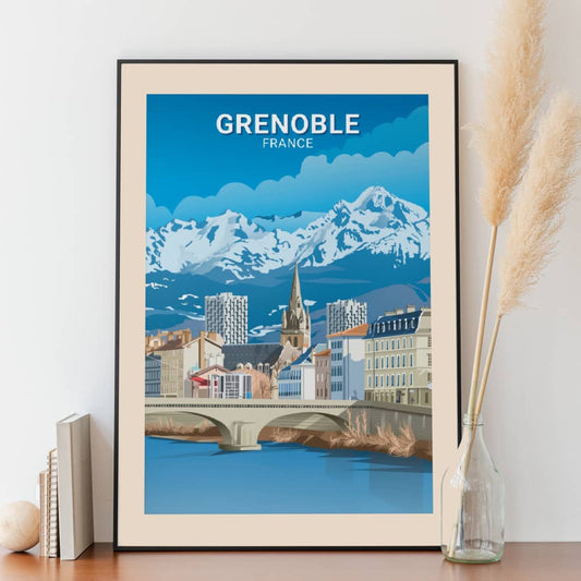 Affiche Grenoble - Montagne - Posteroo.com 