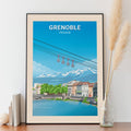 Affiche Grenoble - Téléphérique - Posteroo.com