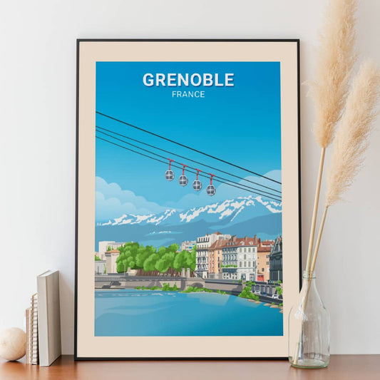 Affiche Grenoble - Téléphérique - Posteroo.com