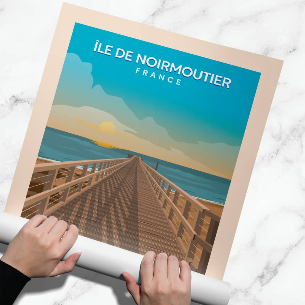 Affiche Ile de Noirmoutier - Ponton - Posteroo.com (1)