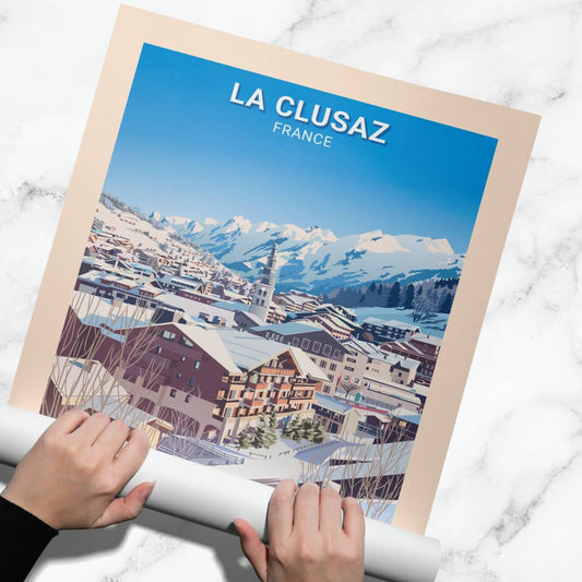 Affiche La Clusaz - Station - Posteroo.com (2)