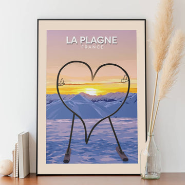 Affiche La Plagne - Grande Rochette - Coeur - Posteroo.com (1)