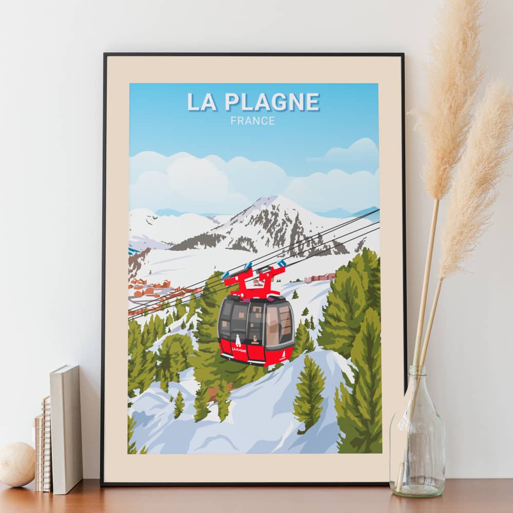 Affiche La Plagne - Télécabine - Posteroo.com  (1)