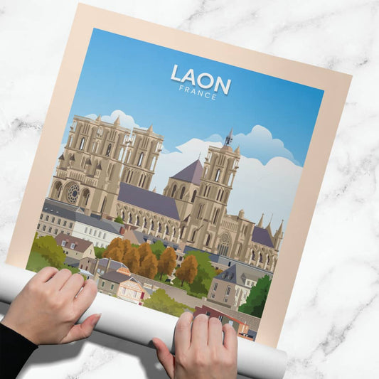 Affiche Laon - Cathédrale Notre-Dame - Posteroo.com.jpg