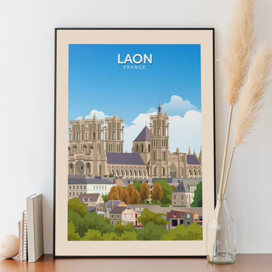 Affiche Laon - Cathédrale Notre-Dame - Posteroo.com.jpg