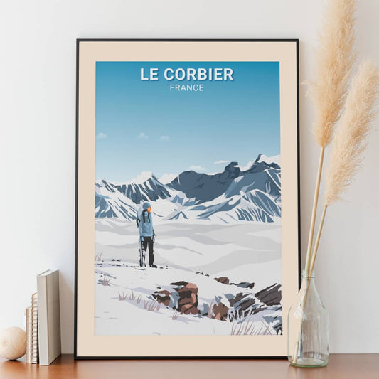 Affiche Le Corbier - Montagnes - Posteroo.com (1)