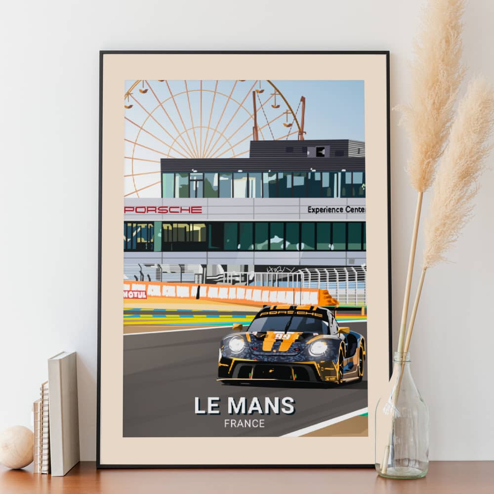 Affiche Le Mans - Porsche - Posteroo.com