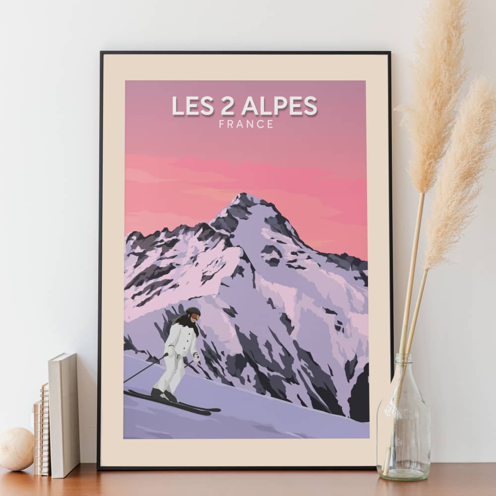 Affiche Les 2 Alpes - Pistes - Poisteroo.com.jpg