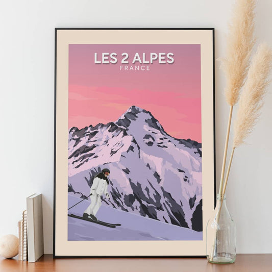 Affiche Les 2 Alpes - Pistes - Poisteroo.com.jpg
