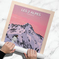 Affiche Les 2 Alpes - Pistes - Poisteroo.com.jpg