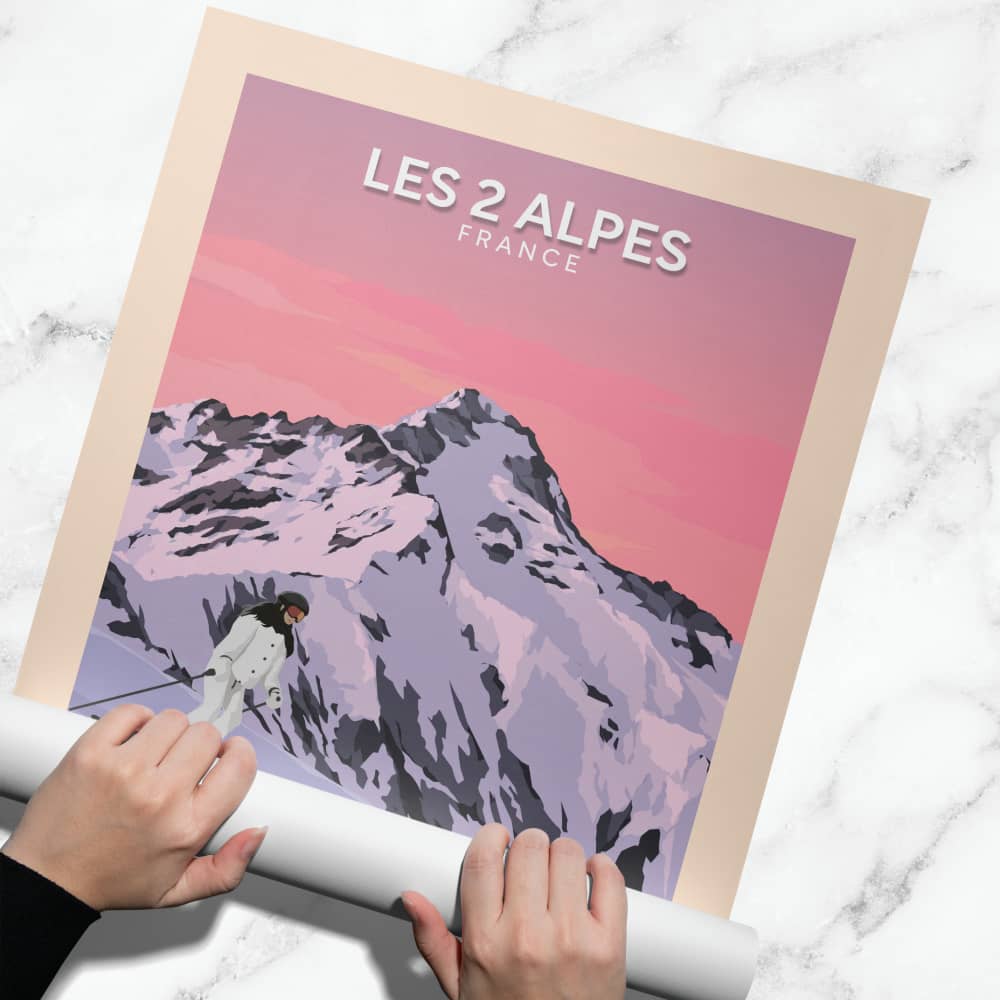 Affiche Les 2 Alpes - Pistes - Poisteroo.com.jpg