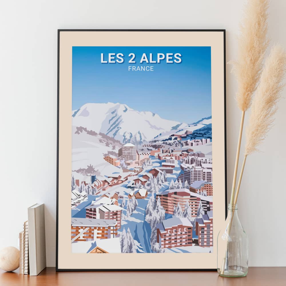 Affiche Les 2 Alpes - Station - Posteroo.com (2)